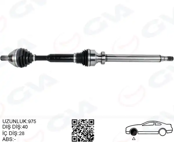 GVA 4499164 | Ön Aks Komple Sağ Volvo Xc60 İ 10 15 D3 D4 T5 T6 Xc60 II 15 D4 Otomatik Şanzıman 8 Vites
