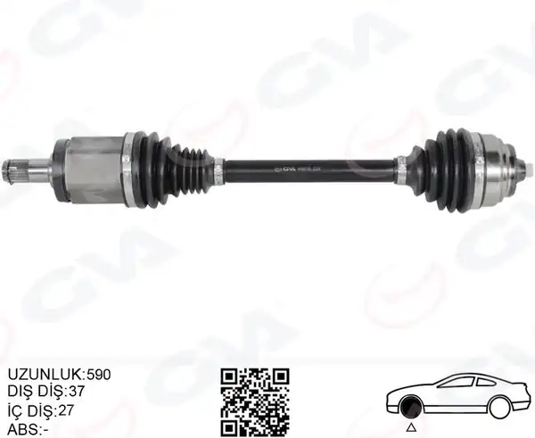 GVA 4499195 | Komple Aks Ön Sol Bmw X3 F25 X4 F26 590mm