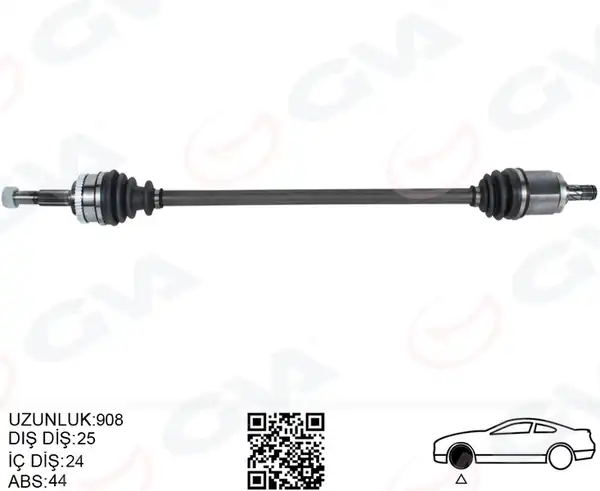 GVA 4499906 | Komple Aks Sağ Nissan Almera 1 5l Qg15de N16 02 ABS li