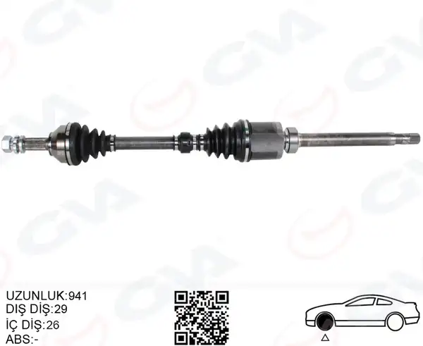 GVA 4499910 | Komple Aks Sağ Nissan Qashqai 1 5l K9k J10 06 13 Manuel Vites