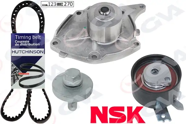 GVA 59WPK1422H | Su Pompalı Triger Seti 123 Dış 27mm Clio II 01 06 Megane II 04 Kango 01 Micra III 04 Duster 10 1 5 dCi K9k Euro 3 Euro 4
