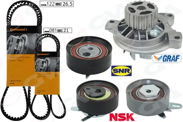 GVA 59WPK7570 | Devirdaimli Triger Seti 122x26 5 081x21 T4 2 5 TDI Lt35 2 5 TDI ACV Anj Avr