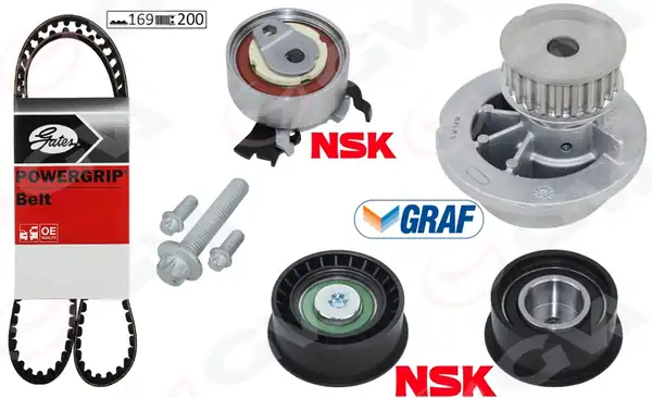 GVA 59WPK9003-1 | Devirdaimli Eksantrik Gergi Kiti Astra F Corsa B Vectra B 1 4i 1 6i 1 8i 16v X14xe X16xel X18xe