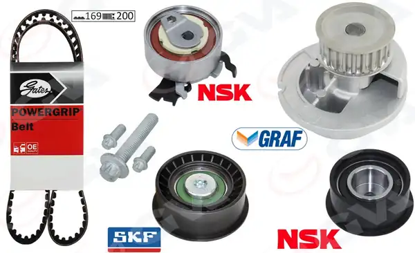 GVA 59WPK9003 | Devirdaimli Eksantrik Gergi Kiti Astra F Corsa B Vectra B 1 4i 1 6i 1 8i 16v X14xe X16xel X18xe