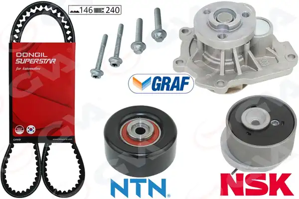 GVA 59WPK9007-1 | Devirdaimli Eksantrik Gergi Kiti Astra H J Insignia Vectra C Cruze 1 6 1 8 Z16xep XER A16let XER B16