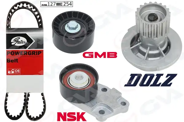 GVA 59WPK9930G | Devirdaimli Eksantrik Gergi Kiti 127x254 Chevrolet Daewoo Aveo Cruze Kalos Lacetti Nubira