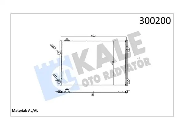 KALE 050ABC070 | Klima Kondanseri Renault Clio II Symbol II Thalia 1 5 dCi 05
