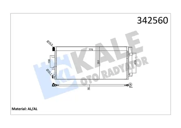 KALE 342560 | Klima Radyatörü Kondenser 10 Master III 2 3dci