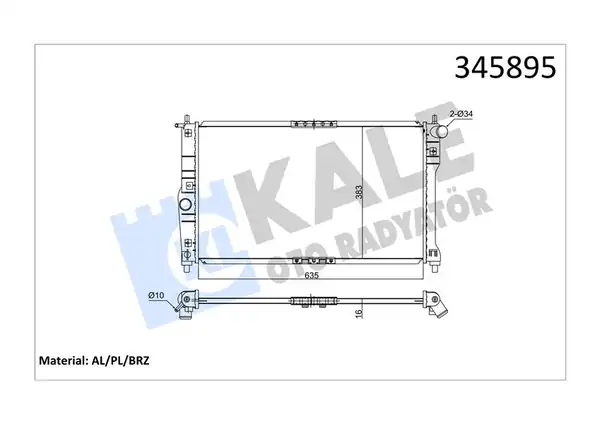 KALE 345895 | Su Radyatörü Daewoo Lanos Espero Zaz Chance Sens