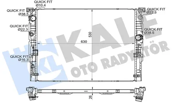 KALE 364370 | Radyatör B46 B57s S58 G11 G12 G30