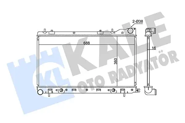 KALE 364900 | Su Radyatörü Subaru Forester 2 0 Turbo Awd 01 05 Otomatik
