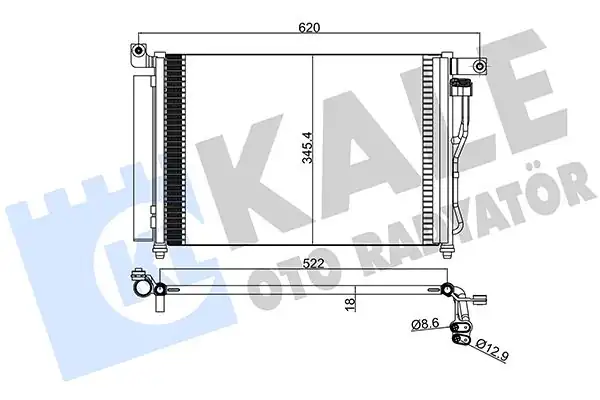 KALE 391400 | Klima Radyatörü Kondenser 06 11 Accent Era 1 5crdi
