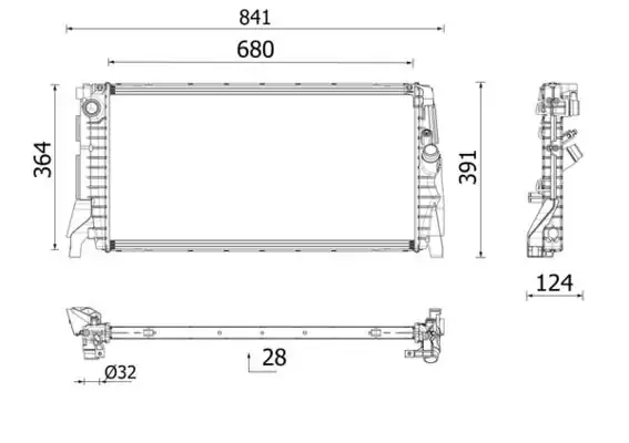 MAHLE CR2747000P | Motor Su Radyatörü Bmw B38 B48 F40 F52 F44 F45 F48 F49 F39 Mini F54 F55 F56 F57 F60