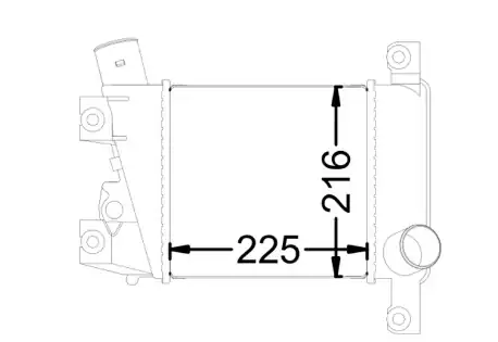 ORIS INI502062 | İntercooler Brazing İntercooler A M 225x215x62 Skystar 2 5 2000