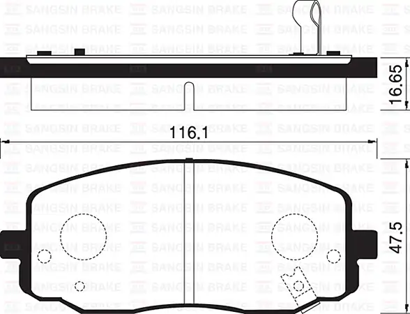 HI-Q SP1172 | Fren Balatası Ön İ10 İ20 Picanto Benzin Dizel 2008 2014