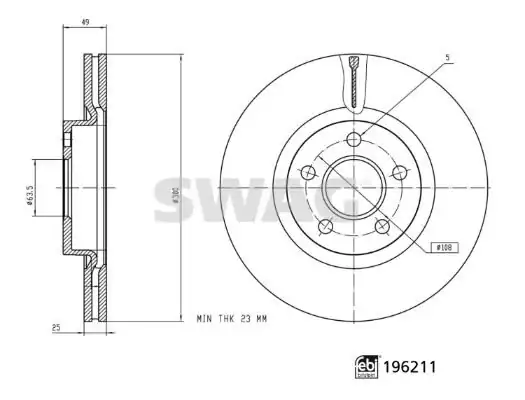 SWAG 33112056 | Fren Diski Ön Connect 18 Dış Cap 300 mm 2 Adet