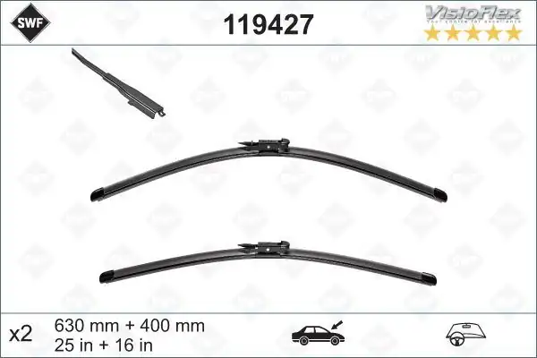 Valeo 119283 2 Silecek Süpürgesi X2 Bmw 3 Series E92 Cabrıolet 600 400 Swf 2 Adet