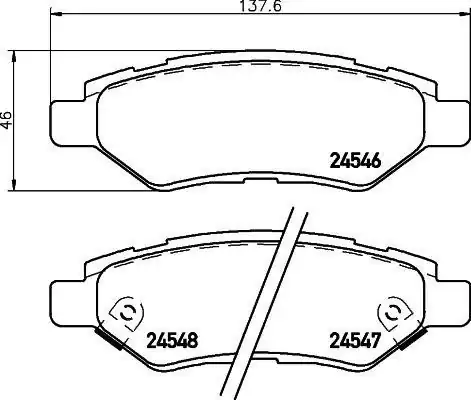 Valeo 671562 Fren Balatası Arka Cadillac Cts 2 8 3 0 3 6 08 Chevrolet Camaro 3 6 09 15