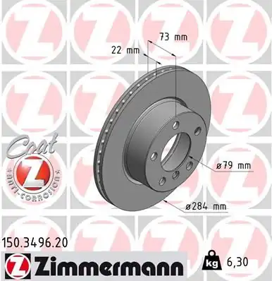 Zimmermann 150 3496 20 Bmw E87 F20 Ön Disk Adet 34116792215 2 Adet