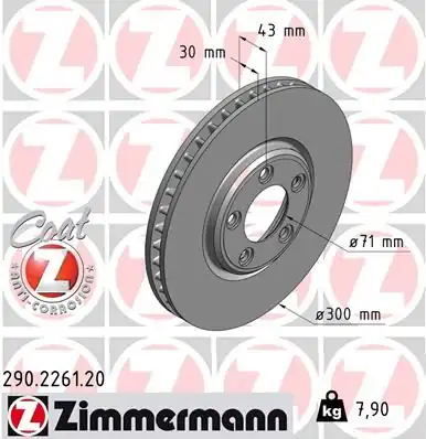 Zimmermann 290 2261 20 Ön Fren Aynası Jaguar S-Type 2 7d 04 07 3 0v6 1999 2007 4 0 V8 99 02 4 2 V8 02 07 300x30x5dl 986478778 Df4105 2 Adet