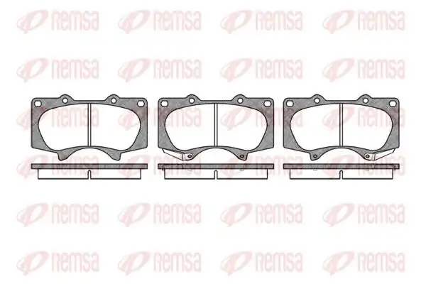 REMSA 0988-00 | Fren Balatası Ön Toyota Hilux Land Cruiser