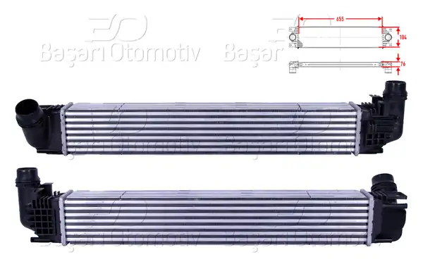 WISCO 3113977-00 | Turbo Radyatörü (Intercooler) 655X104x76 Dacia Duster (Hs) 1.5 DCI 10-18