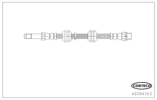 CORTECO 49384162 | Bmw F39 F40 F44 F45 F46 F48 Arka Fren Hortumu 455mm