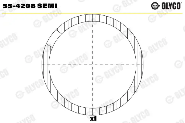 GLYCO 55-4208SEMI-55 | 4208 Semi Mitsubishi L200 L300 E M 4d55 4d56 Kol Burcu Tane