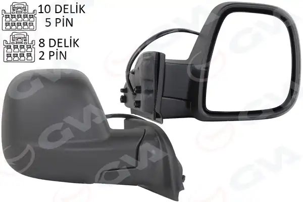 GVA 1029102 | Dış Dikiz Aynası Fiat Yeni Doblo Combi Carg0 Elektrikli Desenli Rezistanslı Sağ 23