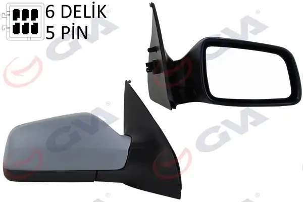GVA 1090115 | Dış Dikiz Aynası Sağ Astra G 98 Elektrikli Isıtmalı Astarlı Konveks 5 Fiş Vm 168ehpr