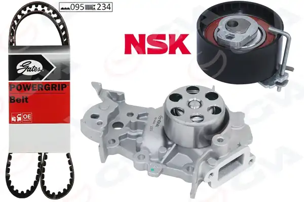 GVA 59WPK1425G | Devirdaimli Eksantrik Gergi Kiti 095x234 Renault Clio II 98 05 Clio III 05 12 Clio IV 12 19