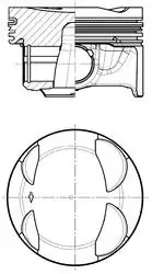 KOLBENSCHMIDT 41671600 | Piston Segman Std 74 50mm Golf VII VIII 17 Leon 17 Daca Dpba 1 5 TSI