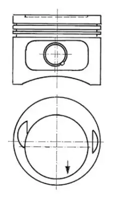 KOLBENSCHMIDT 93968600 | Piston M102 230 Std 95 50 22 Pim W201 W123 W124 W460 80 96