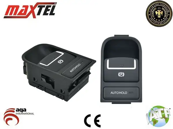 MAXTEL 16806227 | El Fren Düğmesi Siyah Elektromekanik Park Tiguan 12 18 Sharan Alhambra 11 15