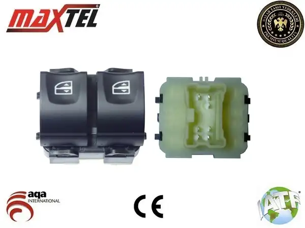 MAXTEL 18204044 | Cam Açma Kapama Anahtarı Ön Sol Çiftli Clio IV Symbol Captur Sandero