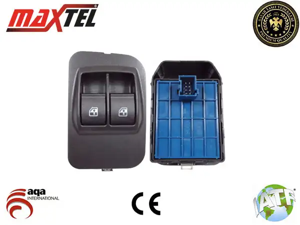 MAXTEL 18205039 | Cam Açma Anahtarı Sol Fiorino Bipper Nemo 08 Doblo 10 8 Fişli Çiftli Mavi