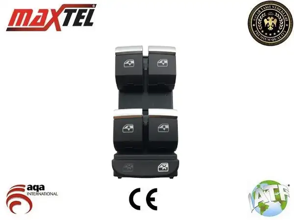 MAXTEL 18231121 | Cam Düğmesi Dörtlü Krom A3 09 13 Q7 10 15