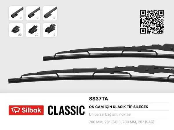 SİLBAK SS37TA-2 | Silecek Süpürgesi Ön 2 Adet