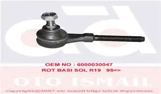 SİSMAK 120332 | Rot Başı Sol R19 2 Adet