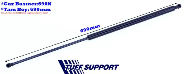 TUFFSUPPORT 610421 | Bagaj Amortisörü Kangoo 00 Gazlı