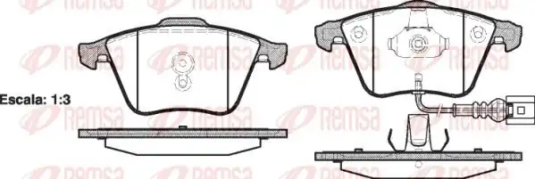 REMSA 0964-41 | Fren Balatası A3 8p1 Sportback 8pa 05 03