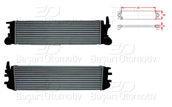 WISCO 3113972-00 | Turbo Radyatörü İntercooler 655x188x64 Mercedes Benz Vito W447 114 CDI 116 CDI 119 Bluetec 14