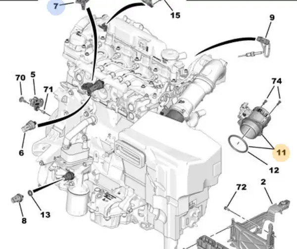 MOPAR Psa 1920 Qv Opel Vivaro Ym Hava Debimetresi 308 407 3008 508 II Boxer 2 0 Hdi 09