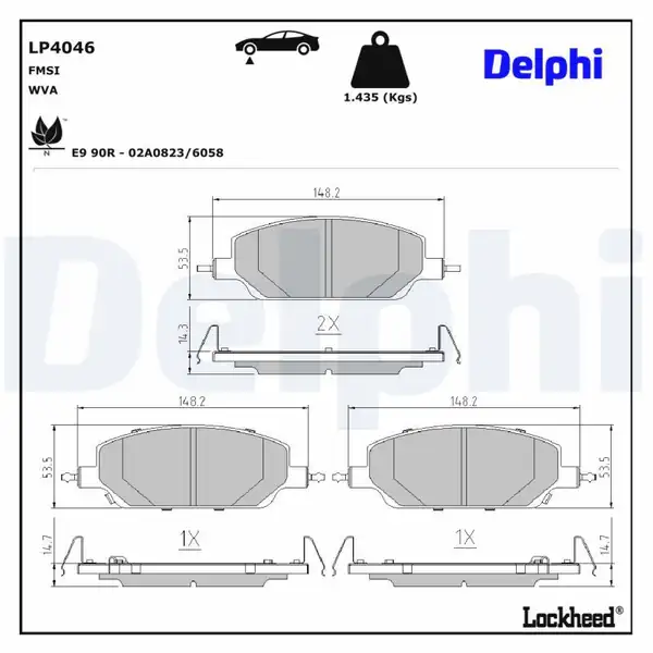 DELPHI LP4046 | Ön Fren Balatası BYD Atto 3 2022-