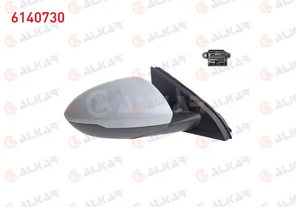 ALKAR 6140730 | Dış Dikiz Aynası Sağ Elektrikli Isıtmalı Astarlı 5 Pin Opel Insignia B Z18 2017