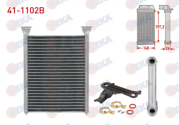VEKA 41-1102B | Kalorifer Radyatörü Brazing Alfa Romeo Giulietta 2010 2020 1 4 1 6 D