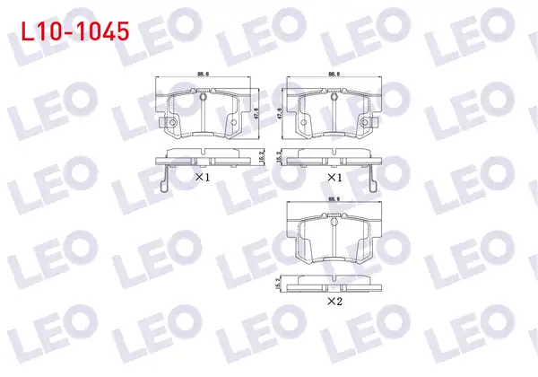 LEO L10-1045 | Fren Balata Ikazlı Arka Civic VIII