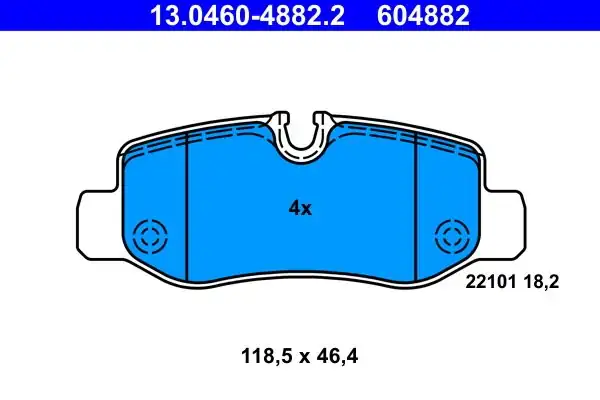 ATE 13 0460-4882 2 | Fren Balatası Arka V-Class W447 14 > Vito W447 14 >