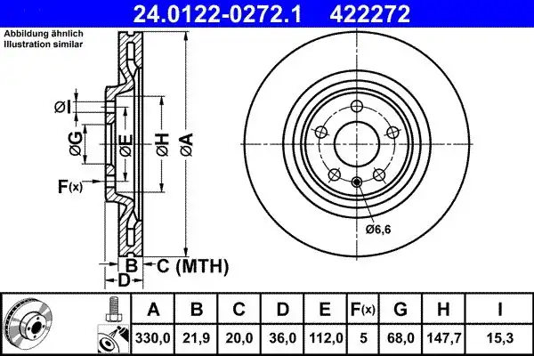 ATE 24 0122-0272 1 | Arka Fren Disk Aynası Audi A4 A5 A6 A7 A8 Q5 Porsche Macan 08 > | 2 Adet