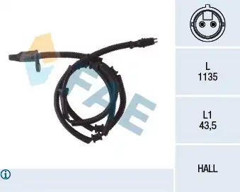 FAE 78056 | Tekerlek Hız Sensörü Master 2 1 9dti dCi 2 2 2 5 dCi 2 8dti 3 0 dCi 00 Arka